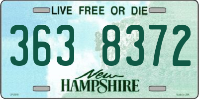 NH license plate 3638372
