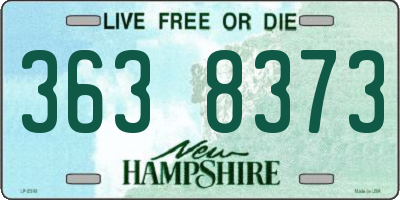 NH license plate 3638373