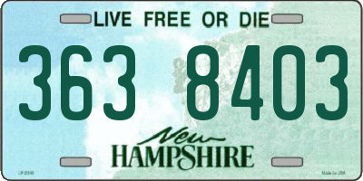 NH license plate 3638403