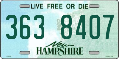 NH license plate 3638407