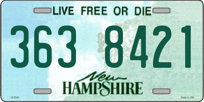 NH license plate 3638421