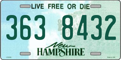 NH license plate 3638432