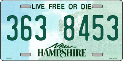 NH license plate 3638453