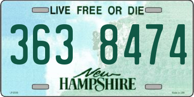 NH license plate 3638474