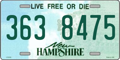 NH license plate 3638475