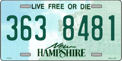 NH license plate 3638481