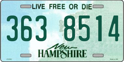 NH license plate 3638514