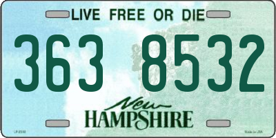 NH license plate 3638532