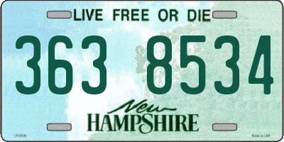NH license plate 3638534
