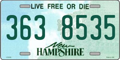 NH license plate 3638535