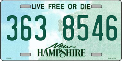 NH license plate 3638546