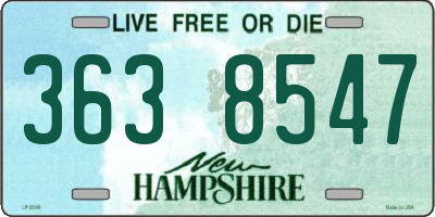 NH license plate 3638547