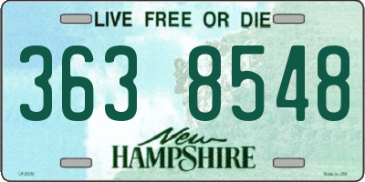 NH license plate 3638548