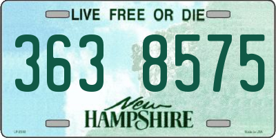NH license plate 3638575