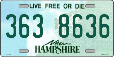 NH license plate 3638636