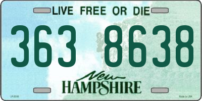 NH license plate 3638638