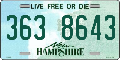 NH license plate 3638643