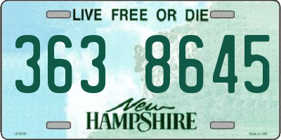 NH license plate 3638645