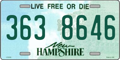 NH license plate 3638646