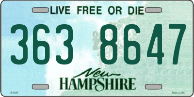NH license plate 3638647