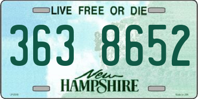 NH license plate 3638652