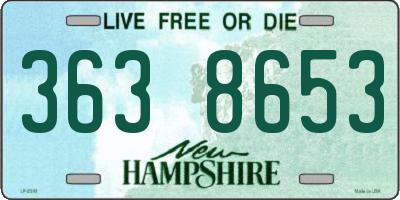 NH license plate 3638653