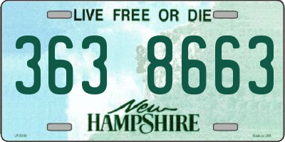 NH license plate 3638663