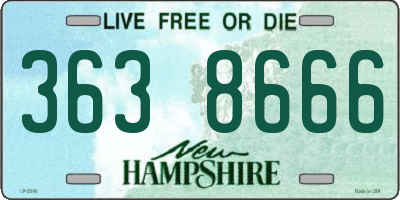 NH license plate 3638666