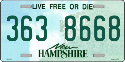 NH license plate 3638668
