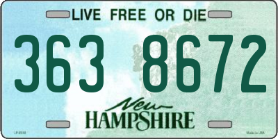 NH license plate 3638672