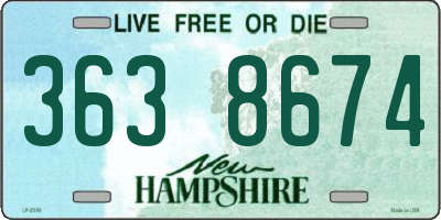 NH license plate 3638674