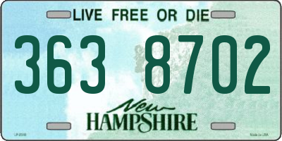 NH license plate 3638702