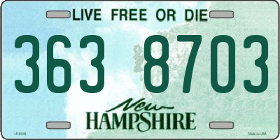NH license plate 3638703