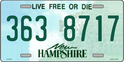 NH license plate 3638717