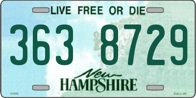 NH license plate 3638729