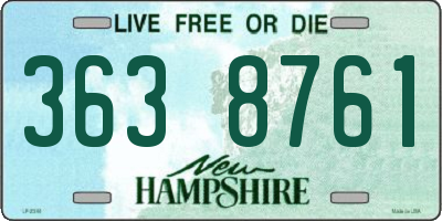 NH license plate 3638761