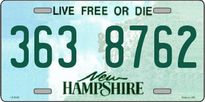 NH license plate 3638762