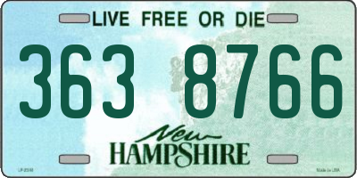 NH license plate 3638766