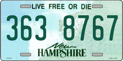 NH license plate 3638767