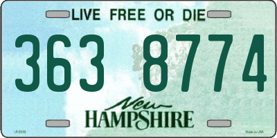 NH license plate 3638774