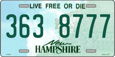 NH license plate 3638777