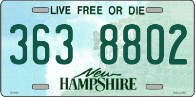 NH license plate 3638802