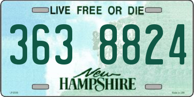 NH license plate 3638824