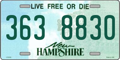 NH license plate 3638830