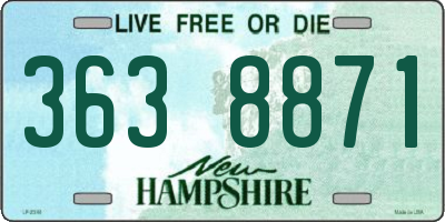 NH license plate 3638871