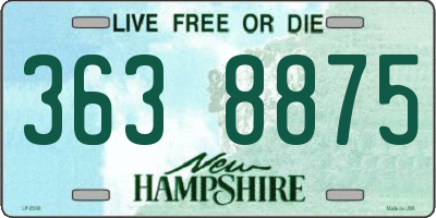 NH license plate 3638875