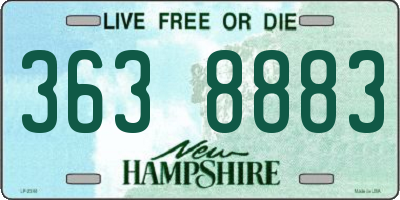 NH license plate 3638883