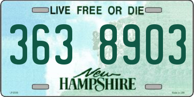 NH license plate 3638903