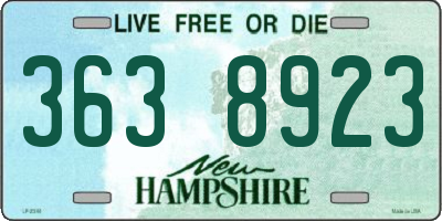 NH license plate 3638923