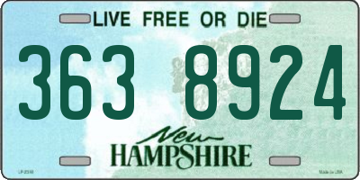 NH license plate 3638924